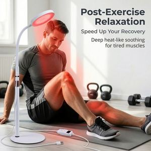 660nm Near Infrared Red Light Therapy Lamp for Pain Relief Skin Muscle <b>Recovery</b> Wound Healing <b>Smart</b> Timer Home Use Therapy Lamp - Product Image 3