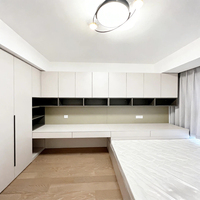 Lit Tatami en Bois Sans Formaldéhyde Non Toxique + Combinaison Luxe Dressing Aménagé