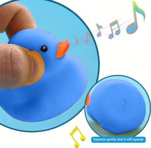 Whole Sale Custom Logo Blue Mini Rubber Ducks <b>Bath</b> Duck Toys That Squeak Baby Shower Toy & Party Decoration for Toddlers - Product Image 6