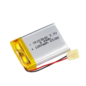 Lithium Polymer Battery Pack 103040 1200Mah Lithium Ion Small Rechargeable Polymer Battery