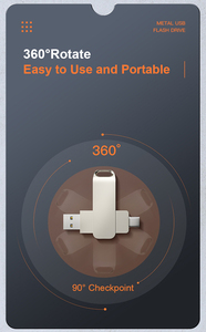 Kinh Doanh Các Mặt Hàng Khuyến Mại Thời Trang Hàng Đầu Tùy Chỉnh 8GB 16GB USB 3.0 OTG Stick Giá Rẻ 2-Trong-1 Kim Loại Key Phong Cách Ổ Đĩa Flash - Product Image 4