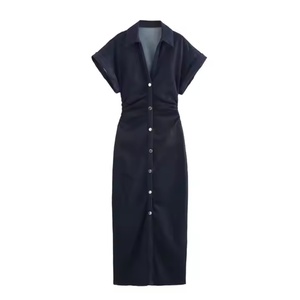 Nouvelle robe décontractée en jean sexy et tendance pour la plage, col en V, mode printemps-été, robes de haute qualité pour femmes - Product Image 2