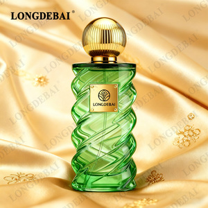 Custom Luxury Unique Shape Amber Empty Perfume <b>Bottle</b> 50ml 100ml <b>200ml</b> Crimp Glass Perfume <b>Bottle</b> with Zamac Gold Cap - Product Image 3