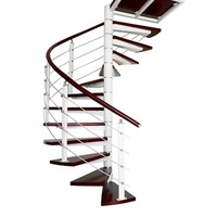 Escalier en colimaçon pour la construction de maisons, escalier hélicoïdal pour petits espaces, grenier, escaliers en acier au carbone, escaliers en colimaçon en bois, escalier intérieur