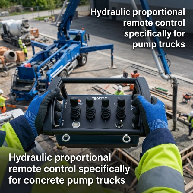 New Upgrade Anti-interference Hydraulic Proportional Remote Control, 433MHz Industrial Frequency for Concrete Pump Truck