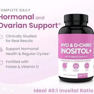Suplemento Premium de Inositol, Cápsulas de Mio-Inositol, Apoyo para Mujeres, Vitamina Folato, Inositol para Mujeres, Cápsulas de D-Chiro-Inositol - Product Image 4