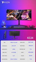 Moniteur d'ordinateur de jeu LCD LED 27/34 pouces Rebekah Wholesale B2B Factory, écran incurvé sans cadre 144/165/180Hz, 1800R