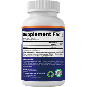 Grosir bebas stres tidur dalam suplemen Herbal kekuatan tinggi 5mg/10mg Melatonin tablet vitamin alami bebas gula - Product Image 4