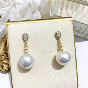 S925 <b>Silver</b> DIY <b>Pearl</b> Accessories Fashion <b>Silver</b> Jewelry <b>Earrings</b> with 9-15mm Round Beads 21936 Empty Earnail Tray - Product Image 2