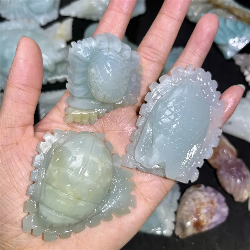 Wholesale Hot Sale Healing Natural Crystal Amazonite Animals Sea World Carving for Home Decoration