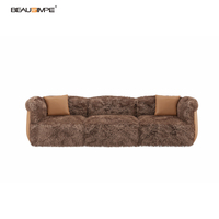 Canapé sectionnel Connery de luxe en cuir de style moderne, extensible et souple pour le salon - par Soft Furniture Manufacturer