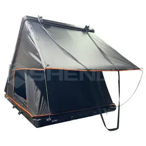 ShenDun wholesale Camping Outdoor Motop Triangle Tent 2 Persons Aluminum Hard Shell Auto Car Roof Top Tent