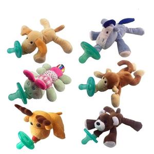 Jouet de confort en <span class=keywords><strong>peluche</strong></span> personnalisé pour animaux, pingouin, éléphant, licorne, avec <span class=keywords><strong>attache</strong></span> de sucette amovible, jouet en <span class=keywords><strong>peluche</strong></span> pour bébé - Product Image 3