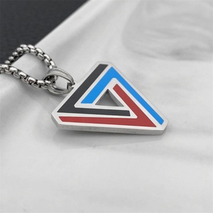 Collier en émail Hip Hop, pendentif en acier inoxydable Alan Walker - Product Image 6