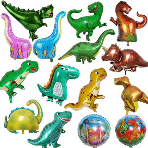 <span class=keywords><strong>D</strong></span>écorations <span class=keywords><strong>d</strong></span>'anniversaire dinosaure feuille ballon Latex Globos joyeux anniversaire bannière ensemble bébé douche fête faveurs - Product Image 1