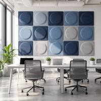 Panneau mural acoustique 3D en PET, design dôme, tuile murale absorbante en feutre, 20 couleurs, pour bureau, hôtel, tuile murale acoustique décorative