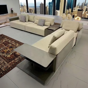 Phòng khách hiện đại sofa góc phòng khách thiết kế Châu Âu đặt ghế sofa để bán - Product Image 6