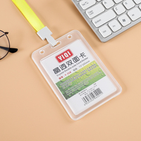 Porte-badge transparent avec cordon, étui double face transparent, sangle multicolore, carte de travail réutilisable