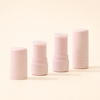 Mini tube de déodorant 5g/7g, contenant vide en plastique PP à mécanisme rotatif, emballage personnalisé pour baume parfumé solide avec logo estampé or