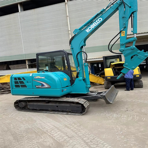 90% nouveau KOBELCO SK60 Mini pelle sur chenilles véritable pelle d'occasion EPA/CE certificat noyau inclus moteur boîte de vitesses pompe à engrenages - Product Image 1
