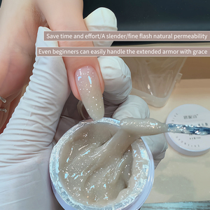 Gel UV 3-en-1 Nouvelle Génération Sans HEMA, Sans TPO, Sans TMPTA avec Paillettes Fines, Extenseur, Durcissant, Non-Extensible, pour Moulages de Sculpture d'<span class=keywords><strong>Ongles</strong></span> - Product Image 4