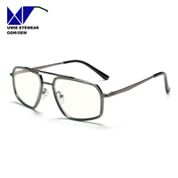 Lunettes optiques métalliques personnalisées OEM taille 55-18-149, anti-lumière bleue, pour adultes unisexes, service d'échantillons rapide