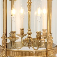 Lustre en laiton moderne de luxe d'or de lumières pendantes de décoration à la maison