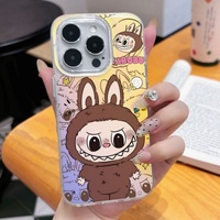 Coque de téléphone antichoc avec motif lapin mignon imprimé au laser pour iPhone 17 16 Plus 15 14 Pro Max, protection arrière OEM