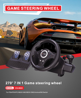 Volant vibrant ABS à 270 degrés avec vibrations programmables pour course automobile - Compatible avec Windows/Android