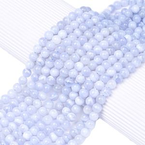 Perles rondes en agate dentelle violette 6 mm, brin de pierres précieuses naturelles pour la fabrication de bijoux, collier et bracelet DIY - Product Image 2