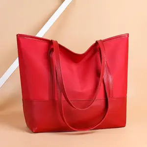 Women's Designer Korean Style Big 1 Shoulder Messenger Tote Bag Unisex Fashion Embroidery 2 Handles Open Closure Letter