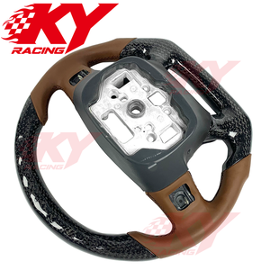 พวงมาลัยรถสไตล์สปอร์ตทำจากคาร์บอนไฟเบอร์สำหรับ Camaro MALIBU Cruze Corvette 2014-2018ออกแบบได้ตามต้องการ C6 C8 - Product Image 3