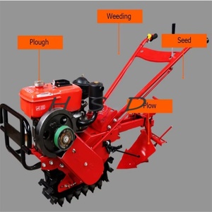 Motoculteur multi-attaches avec charrue, râteau et désherbeur interchangeables pour un travail agricole polyvalent - Product Image 6