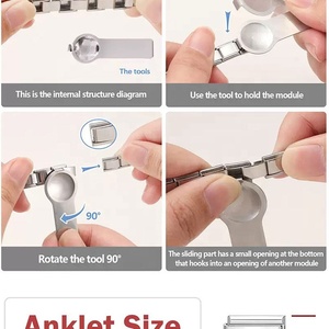 Bracelet à breloques italien élastique personnalisable en acier inoxydable plaqué argent et or, maillons modulaires, pour homme et femme - Product Image 5