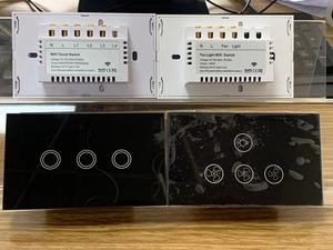 Smart Life – design de maison américain wi-fi prise tuya 1 gang 2 gang type 120 panneau de verre mural interrupteur tactile - Product Image 2