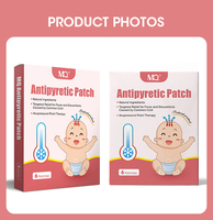 Produit de vente chaud soins de santé pour bébé 6 pièces/boîte ingrédients naturels sans effet secondaire Patch de soulagement de la fièvre et Anti-maux de tête
