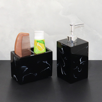 High-End-Harz Badezimmer-Sets Seifensp ender Kamm Aufbewahrung sbox Toiletten artikel Portion ier flasche Zahnbürste Zahnpasta Rack Elegant