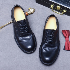 Zapatos de Hombre de Lujo Ligero, Hechos a Mano con Suela de Goma Genuina y Construcción Goodyear Welted, Estilo Británico, Punta Redonda, Sin Cordones, Cosidos, para Otoño - Product Image 2