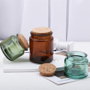 Portavelas de Vidrio Vacíos Estilo <span class=keywords><strong>Yankee</strong></span> de 100 ml y 200 ml con Tapa de Corcho, Precio Económico, Respetuosos con el Medio Ambiente - Product Image 5