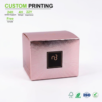 Caja Metálica Personalizada en Oro Rosa Cepillado, con Patrón Radial Grabado y Doble Tono Rosa Esmerilado para Set de Regalo Premium