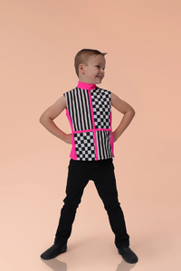 Camiseta sin mangas de fábrica Trajes de baile rosa <span class=keywords><strong>brillante</strong></span> y <span class=keywords><strong>blanco</strong></span> - Product Image 3