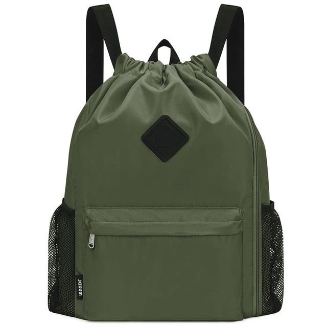 Drawstring Backpack Sports Gym Bag with Shoes Compartment Water-Resistant String Backpack Cinch Drawstring Beach Backpack