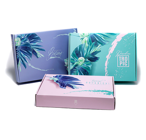 Boîte d'expédition en carton ondulé auto-assemblante écologique personnalisée avec gaufrage et logo personnalisé pour cadeaux et artisanat - Product Image 4