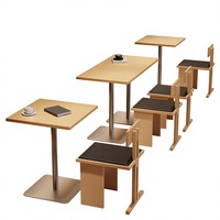 Ensemble de table et de chaises de style coréen pour restaurants, cafés, salons de thé, en PVC, design moderne