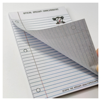 Blocs-notes magnétiques autocollants de haute qualité, forme d'animaux de dessin animé personnalisés, découpés à la forme, feuilles mobiles, notes adhésives, lot de 30 feuilles, bureau