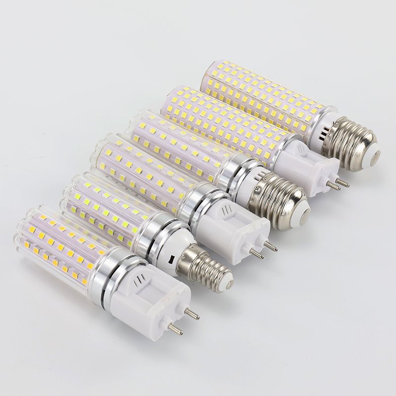 Светодиодная лампочка-кукуруза для люстры E14 E27 G12, основа для свечи, прозрачная крышка из поликарбоната, нерегулируемая яркость, лампочки-канделябры, 8 Вт 12 Вт 16 Вт 18 Вт