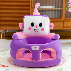Silla de Aprendizaje para Bebés Personalizada, Juguete de Peluche - Funda de Asiento Infantil Extraíble y Suave, Cojín de Sofá de Peluche con Diseño de Dibujos Animados - Product Image 2