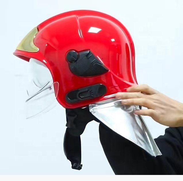 Factory Price Rescue Fire Fighting Protective Flame Retardant Safety Fireman Helmet With Visor
