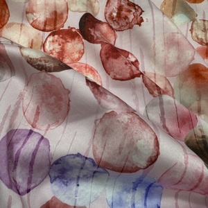 Haute qualité 100% fibre de Polyester élastique forgeage en mousseline de soie impression géométrique 120gsm mètre tissu léger pour entoilage - Product Image 4
