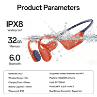 Écouteurs Sportifs à Conduction Osseuse en Gros d'Usine, Casques Ouverts Étanche IPX8 pour la Natation, Écouteurs sans Fil BT6.0